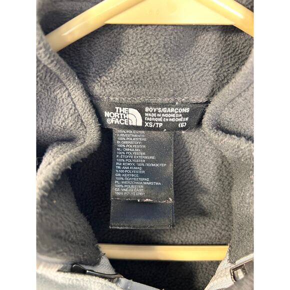 The North Face Boys Hooded Dryvent Two Tone Parka Rain Jacket Black Gray Size XS - Picture 9 of 12